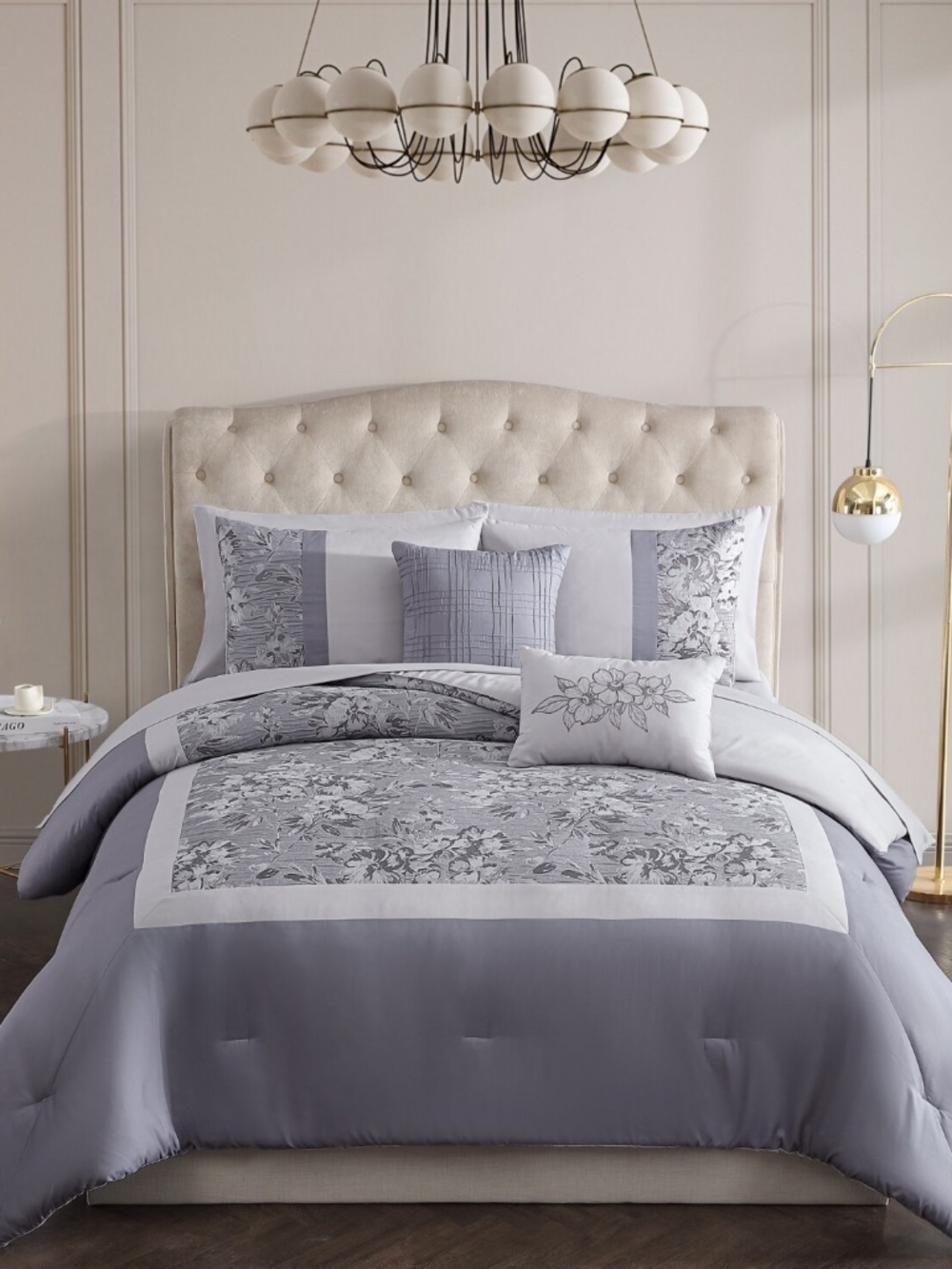 Hallmart Collectibles Victoria 9 Piece Comforter Set, Full Purple 679610858839